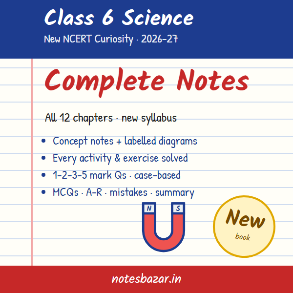Cover of Complete Science Notes for Class 6 (New NCERT Curiosity 2026-27)