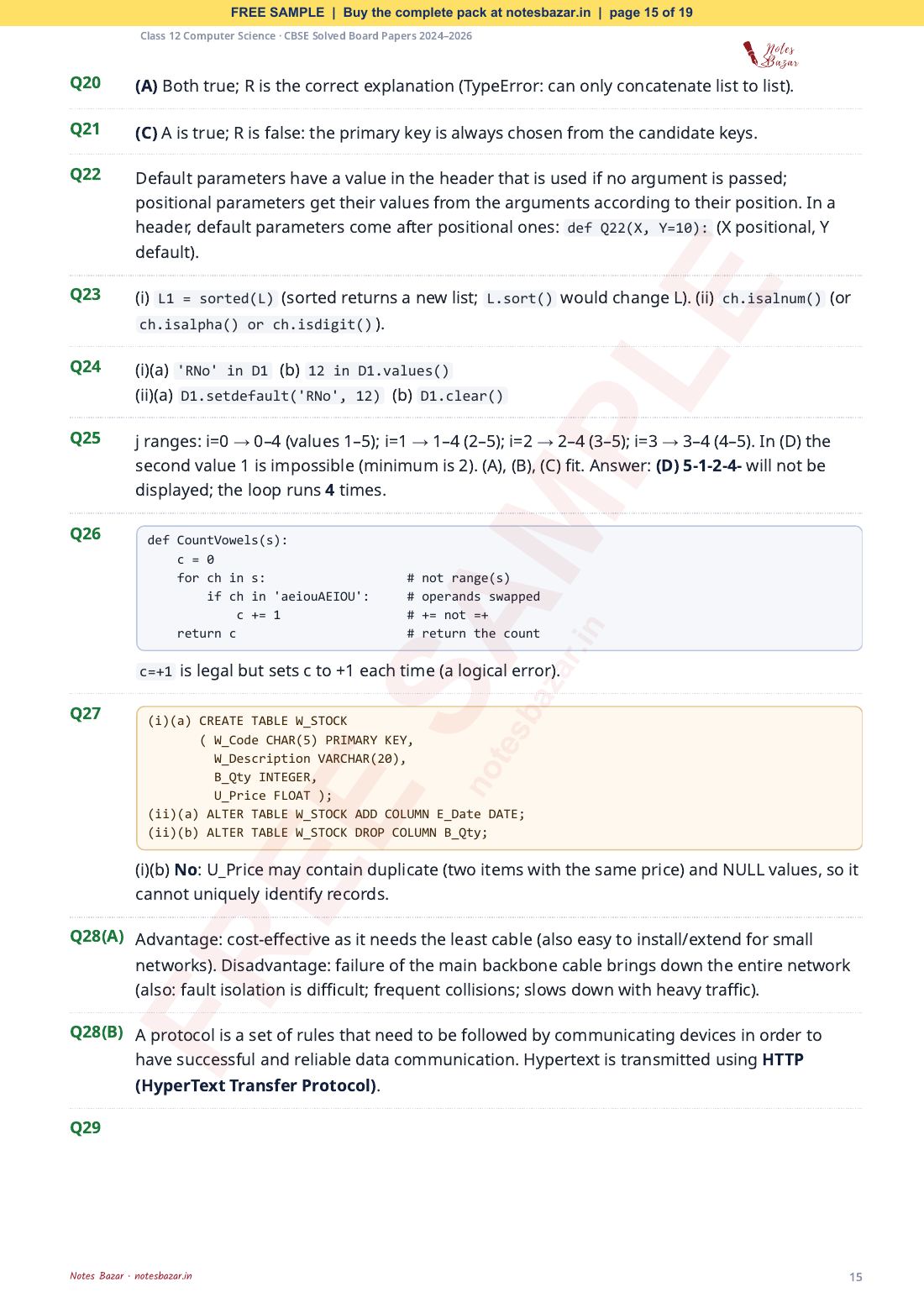 Sample page 15 of 19