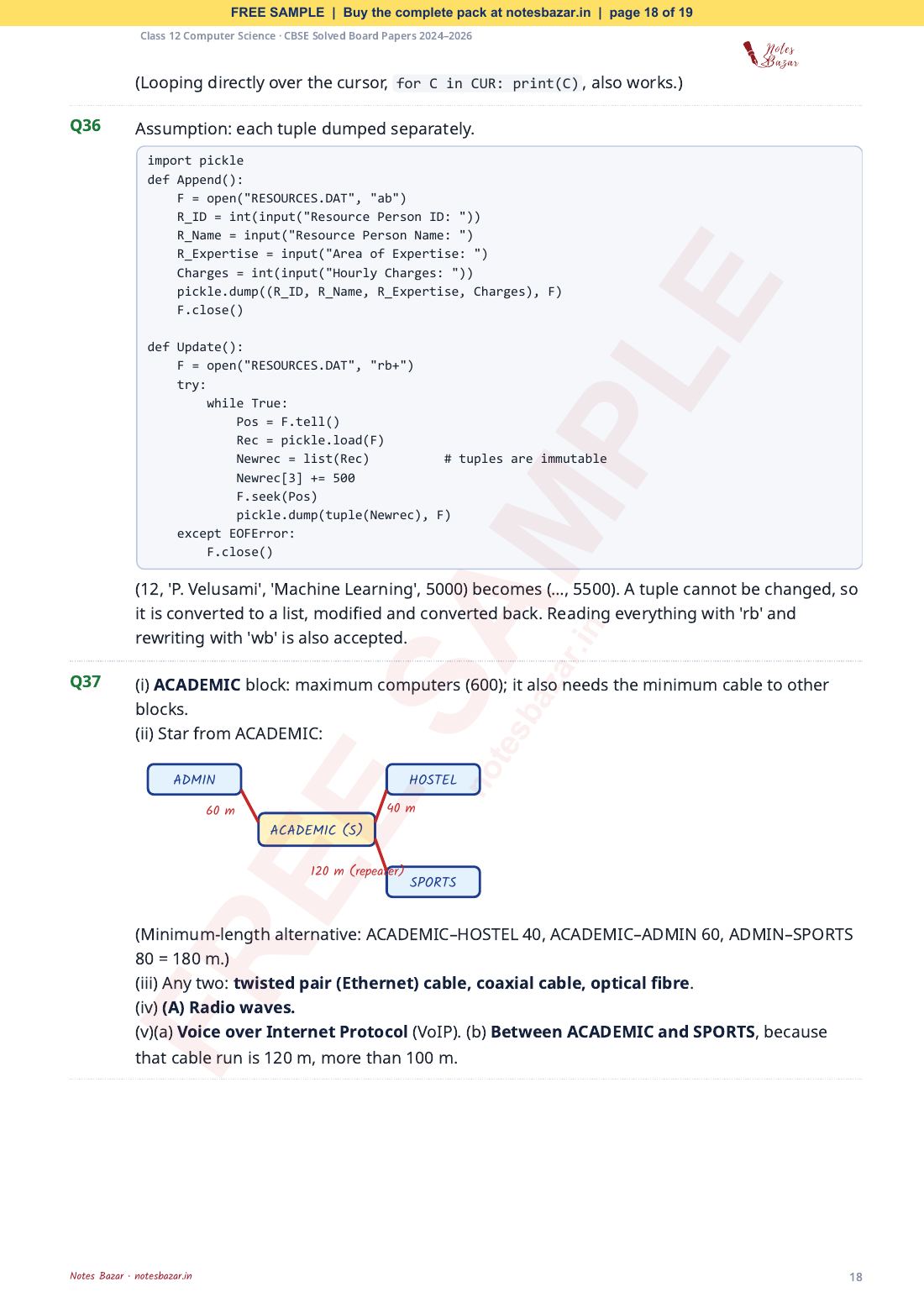 Sample page 18 of 19