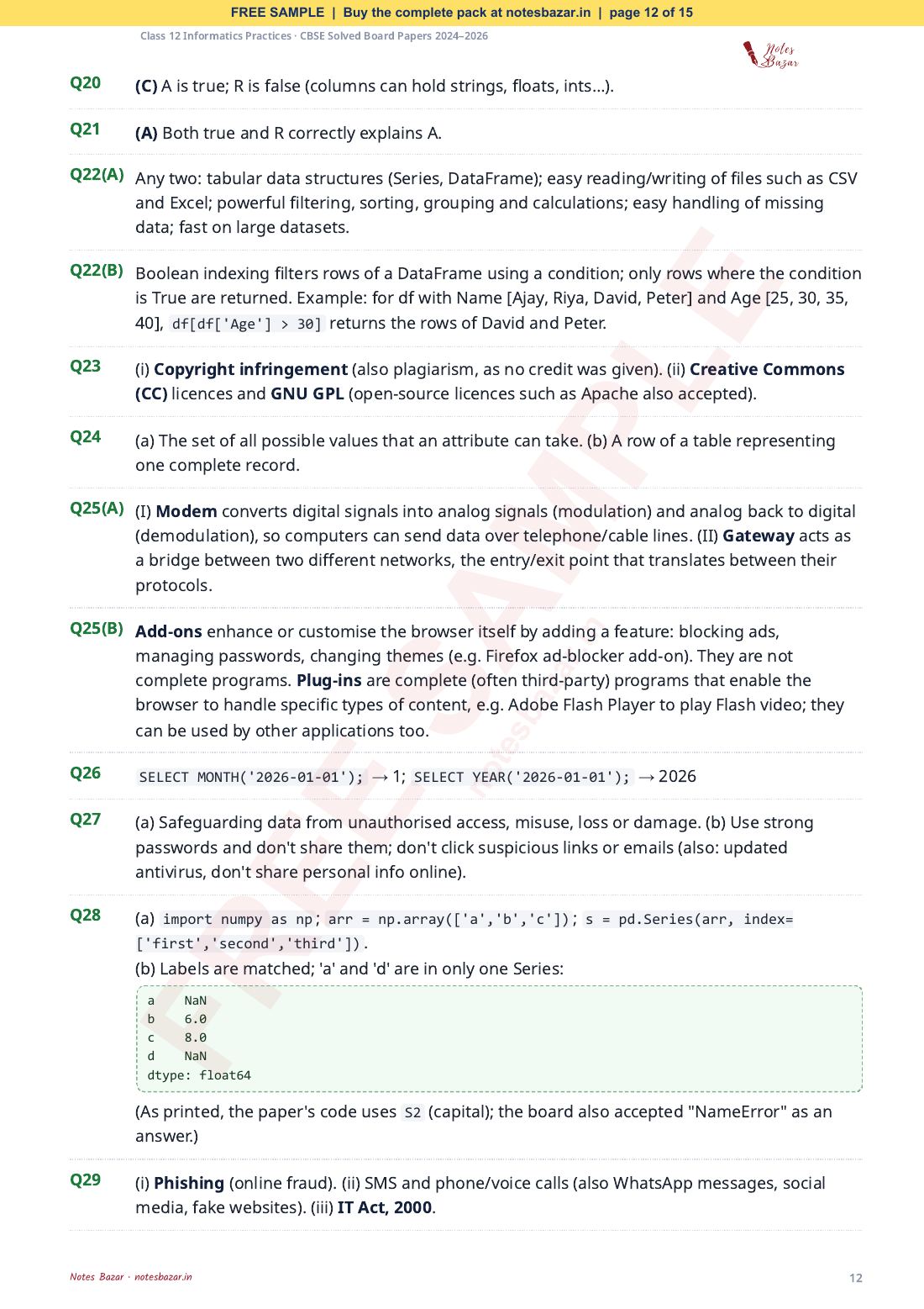 Sample page 12 of 15