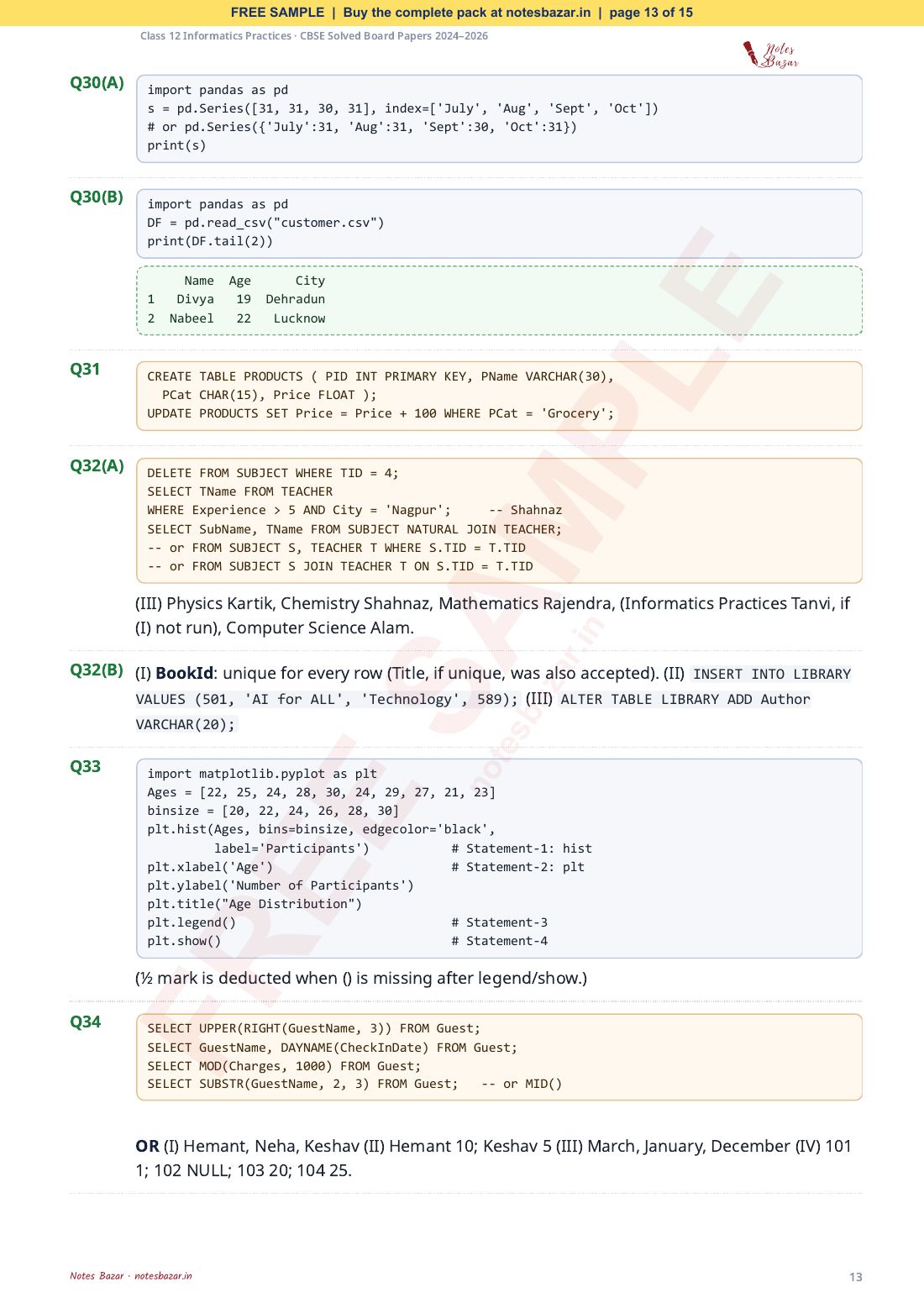 Sample page 13 of 15