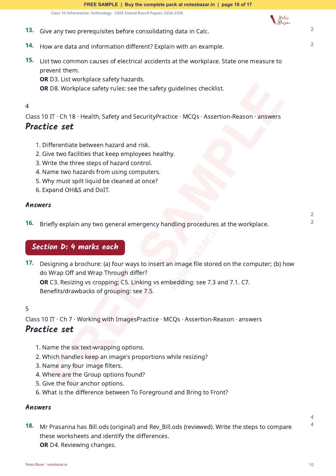 Sample page 10 of 17