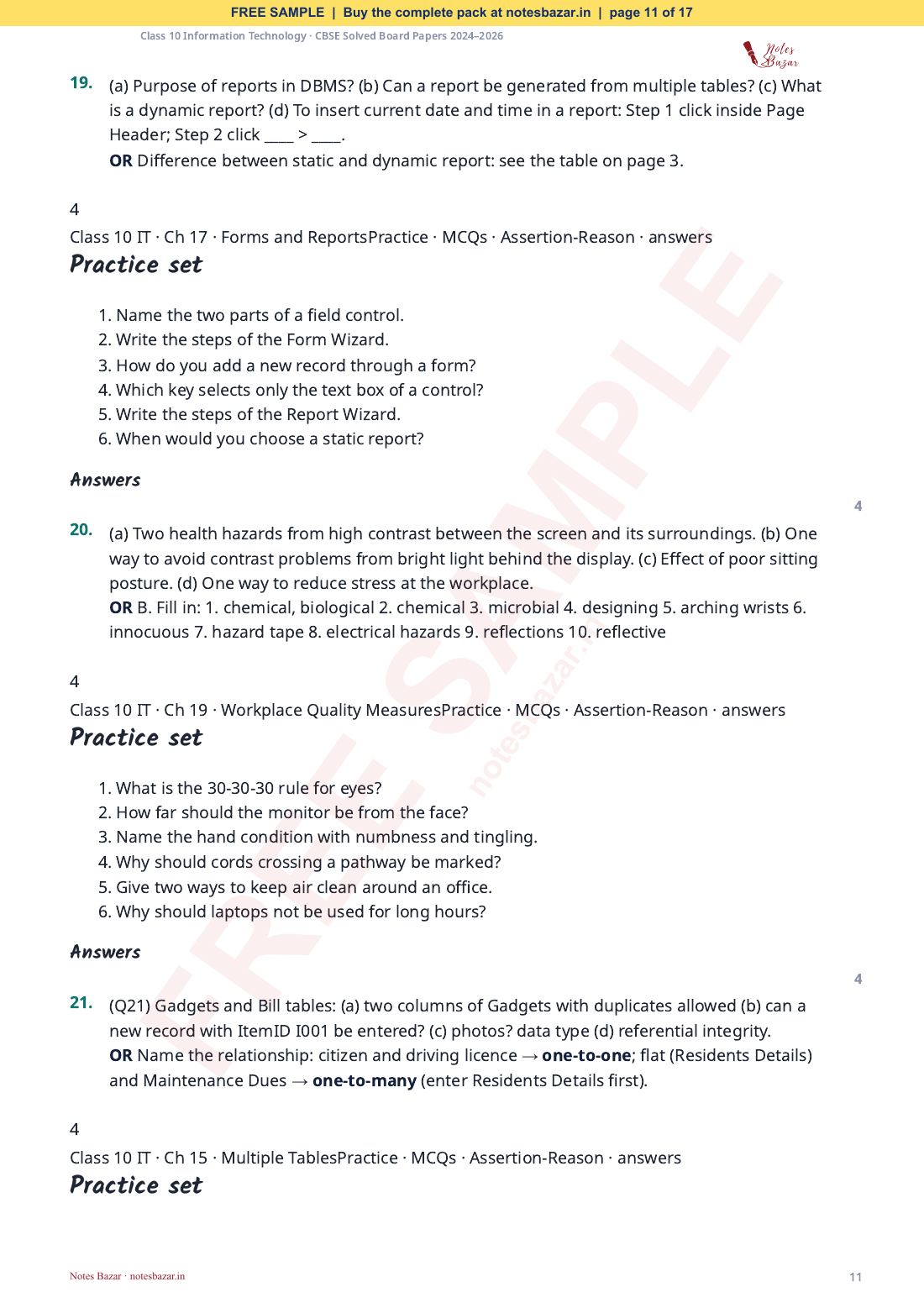 Sample page 11 of 17