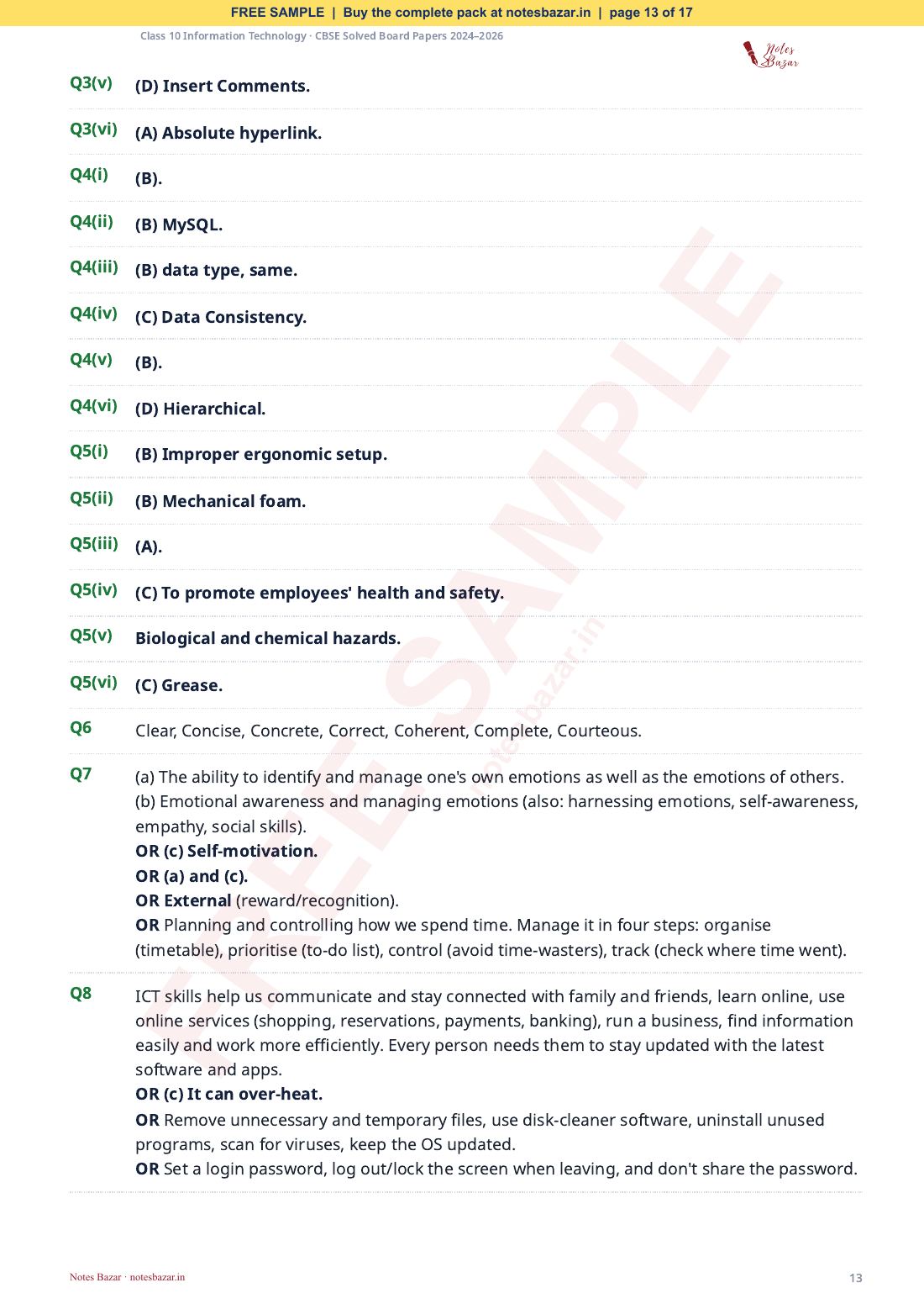 Sample page 13 of 17