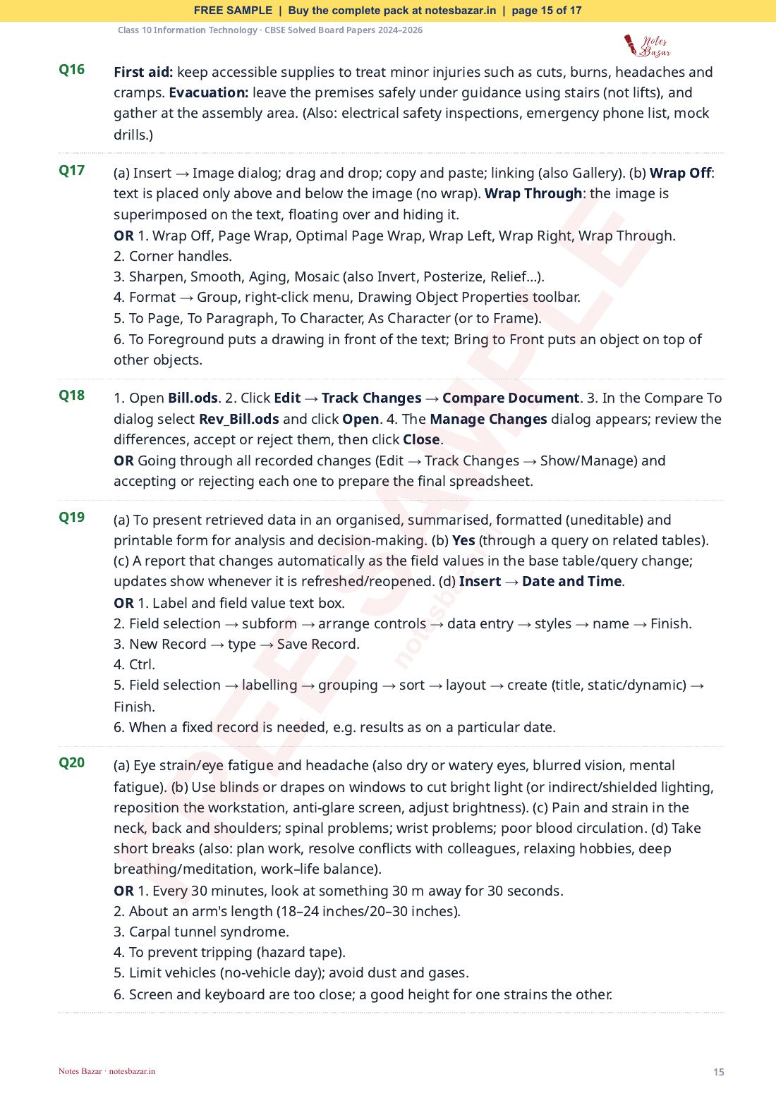 Sample page 15 of 17