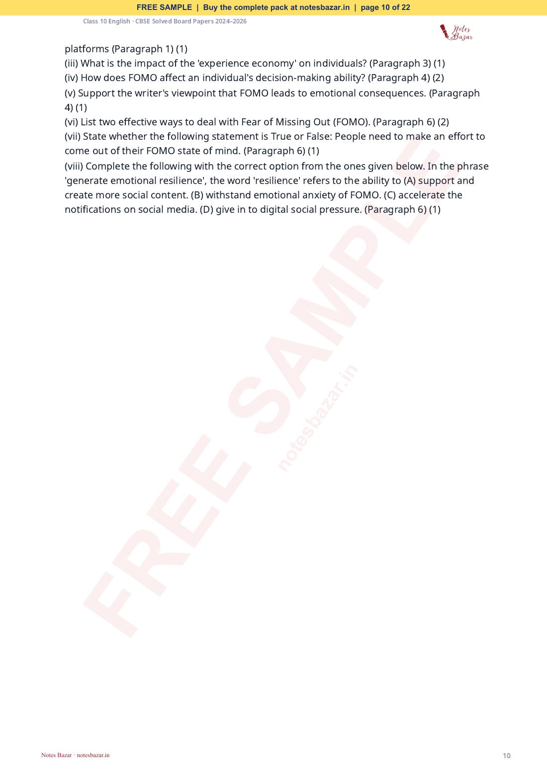 Sample page 10 of 22