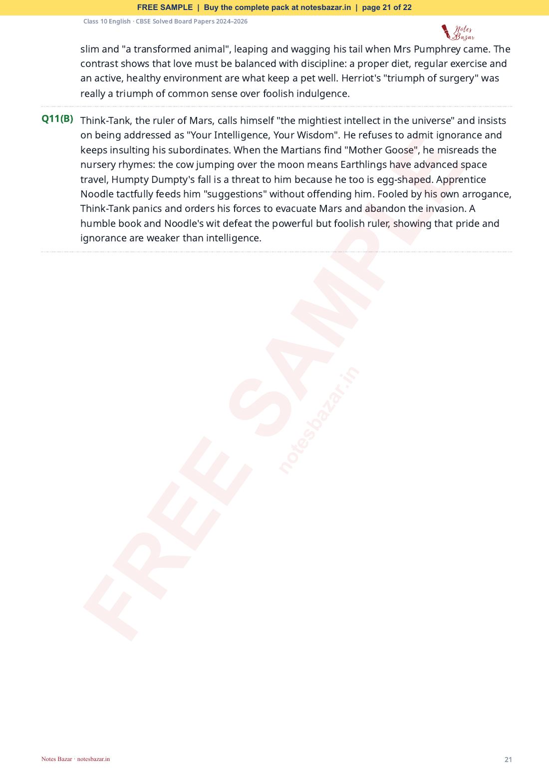Sample page 21 of 22