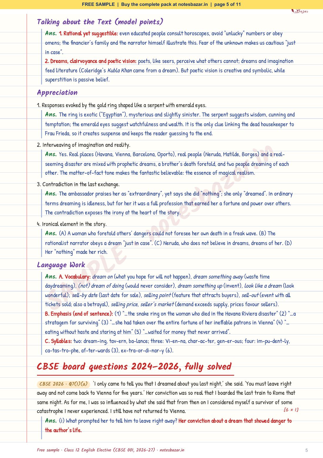 Sample page 5 of 11