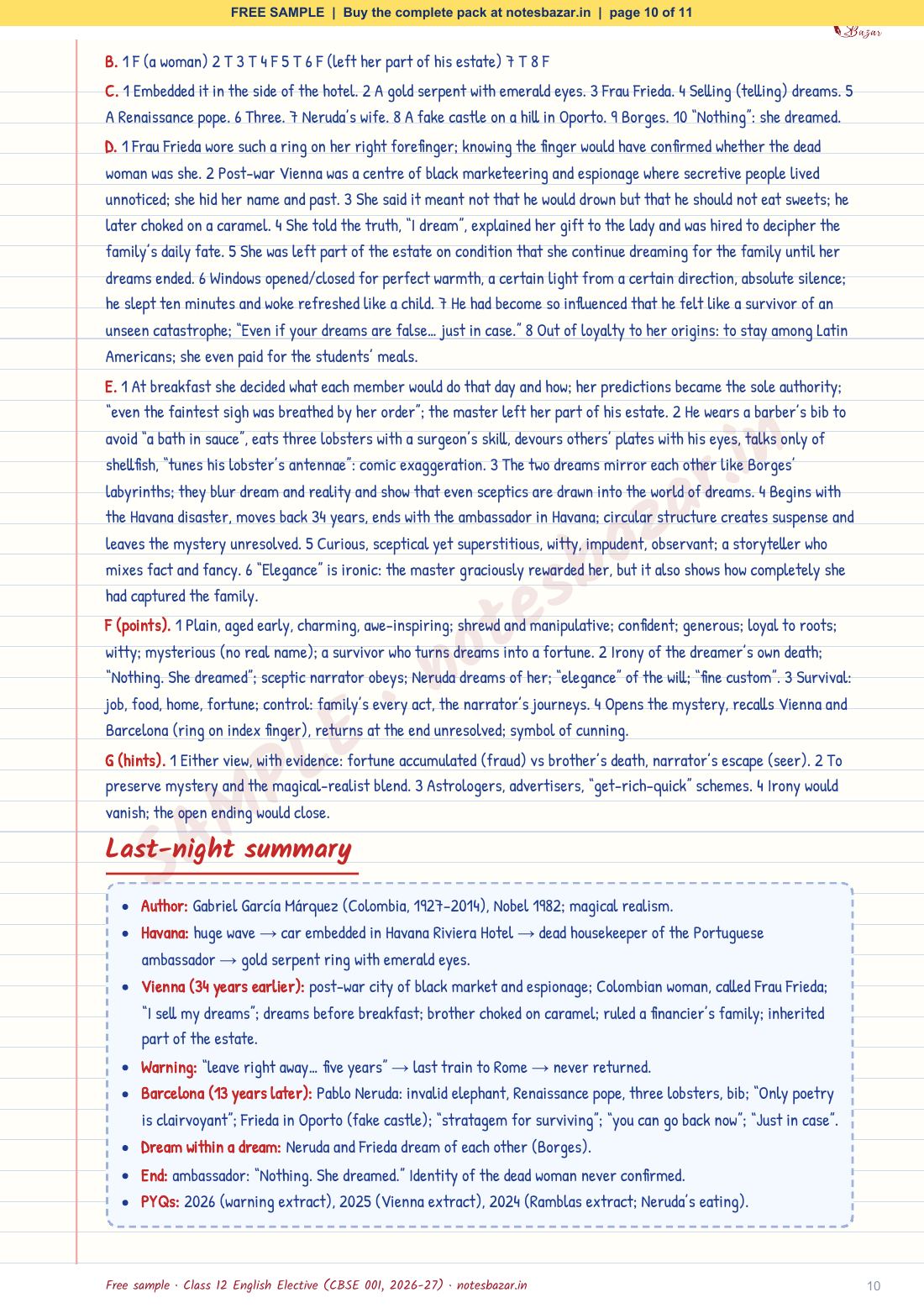 Sample page 10 of 11