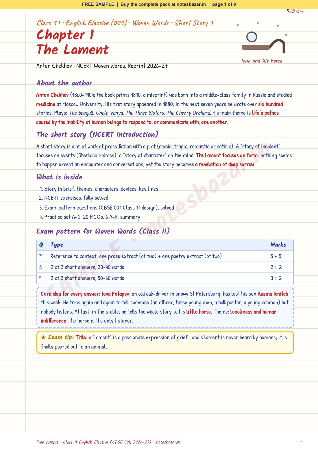 Sample page 1 of 9