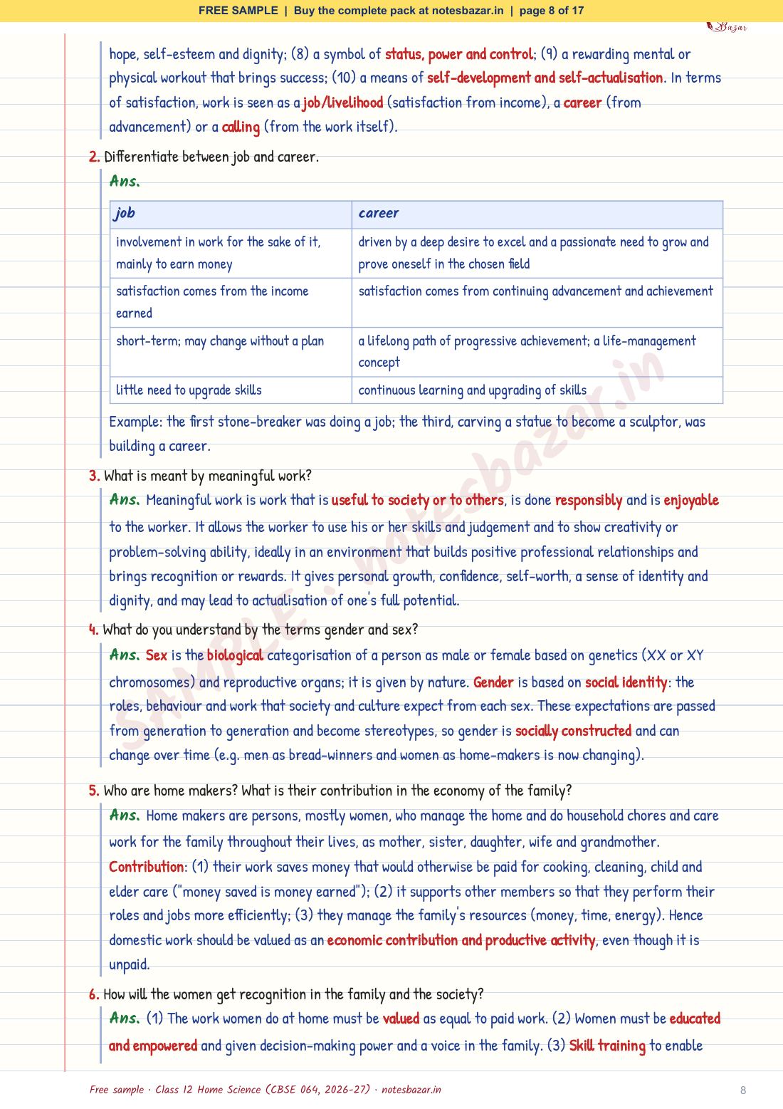 Sample page 8 of 17