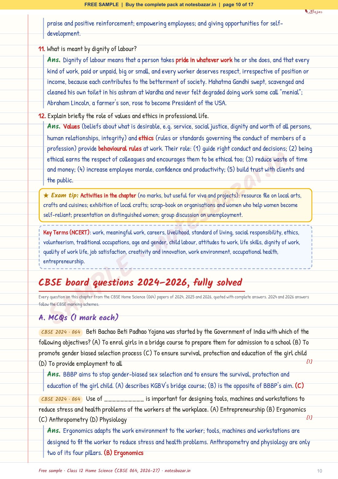 Sample page 10 of 17