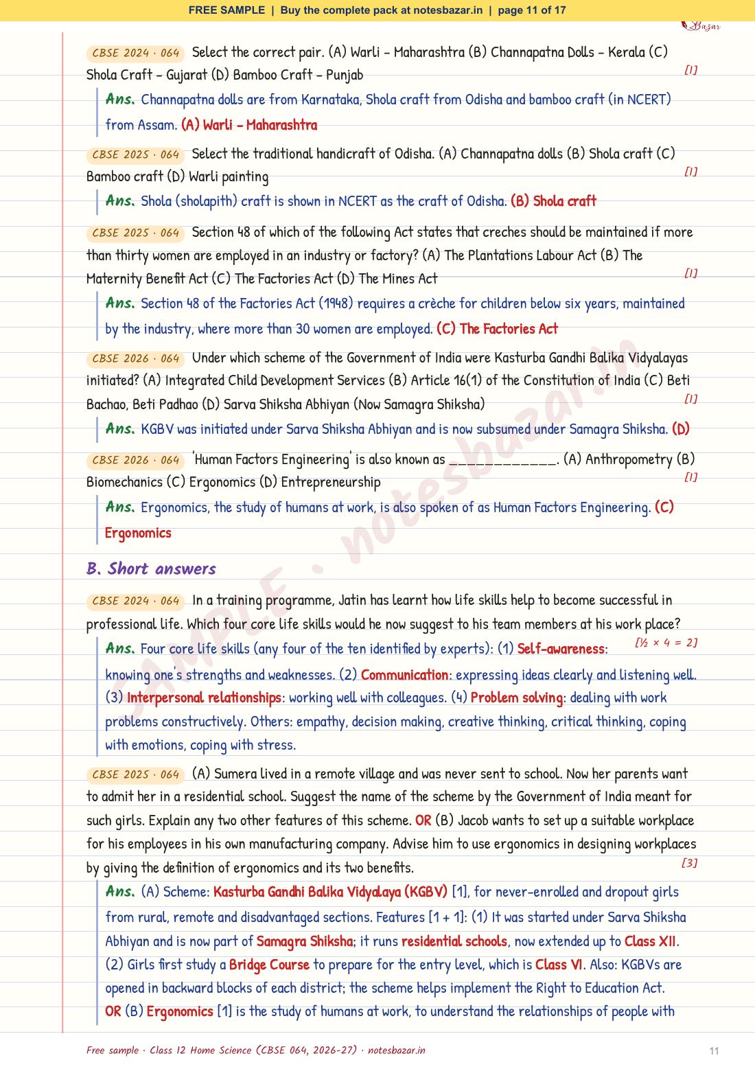 Sample page 11 of 17