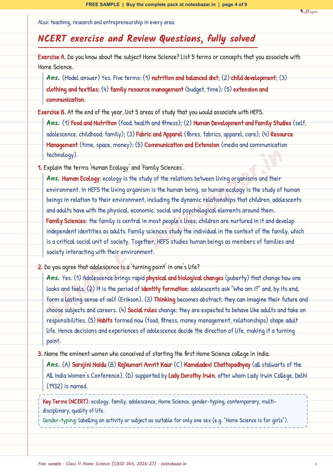 Sample page 4 of 9