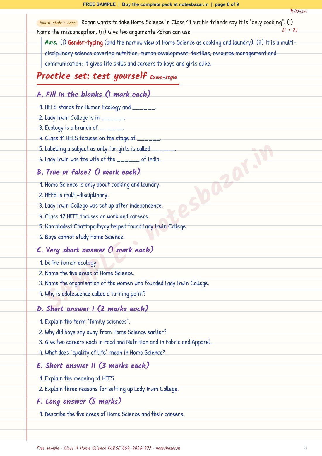 Sample page 6 of 9