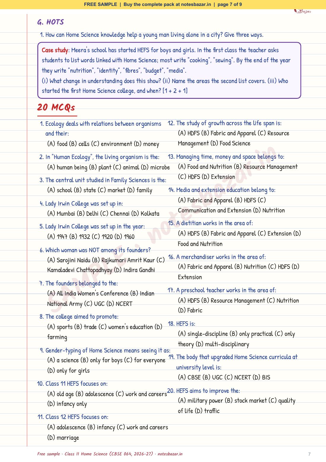 Sample page 7 of 9
