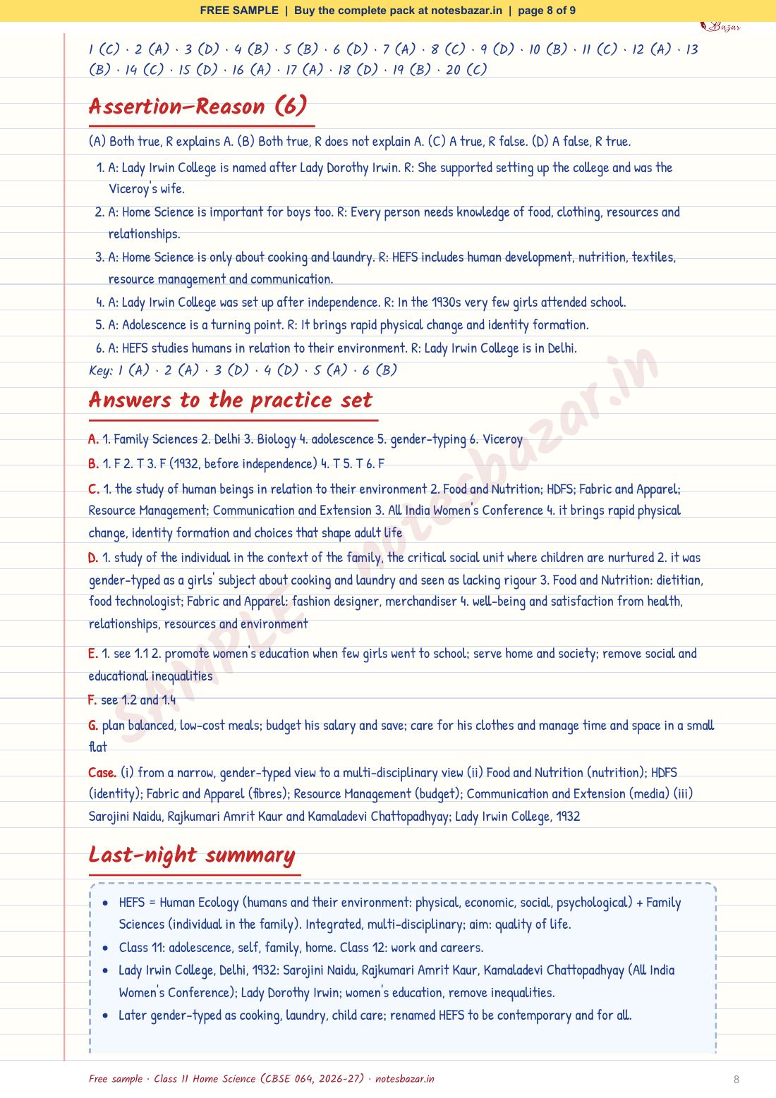 Sample page 8 of 9