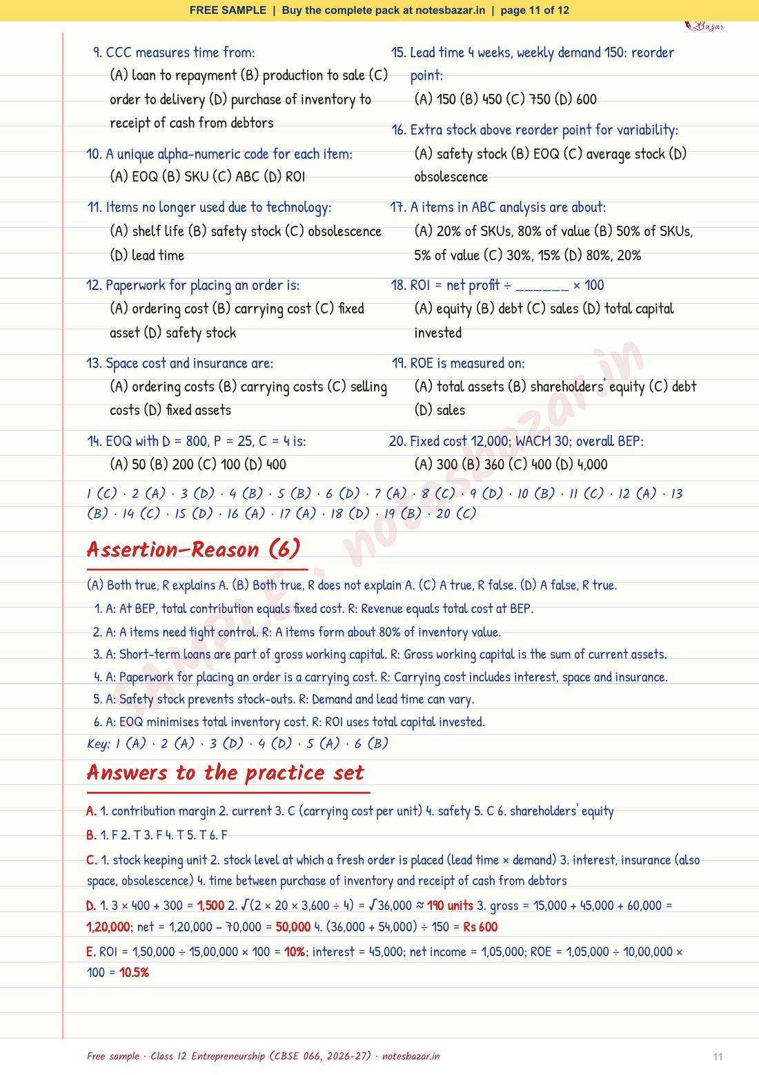 Sample page 11 of 12