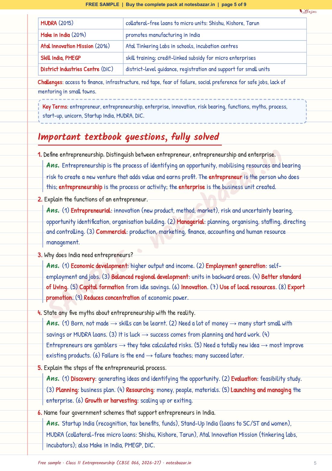 Sample page 5 of 9