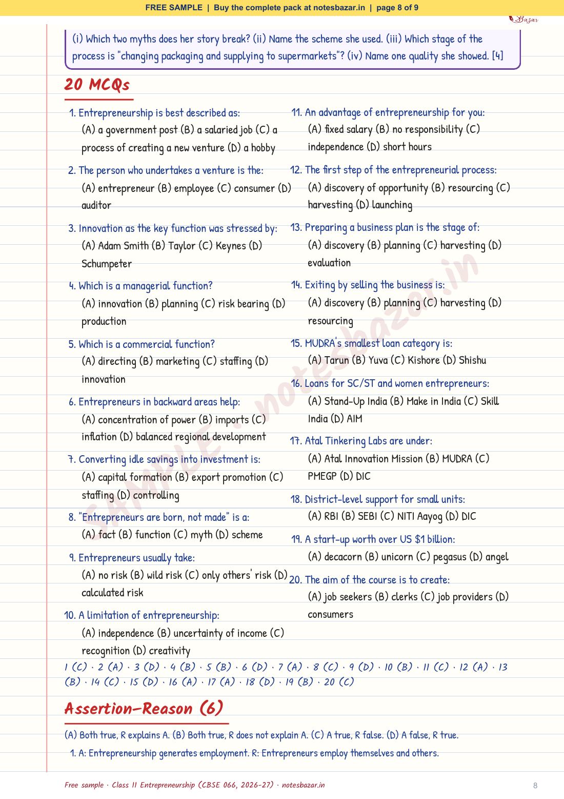 Sample page 8 of 9