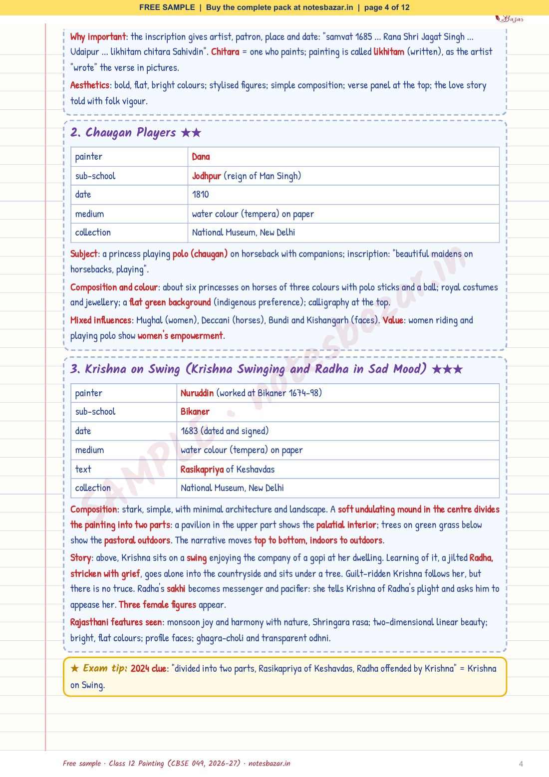 Sample page 4 of 12