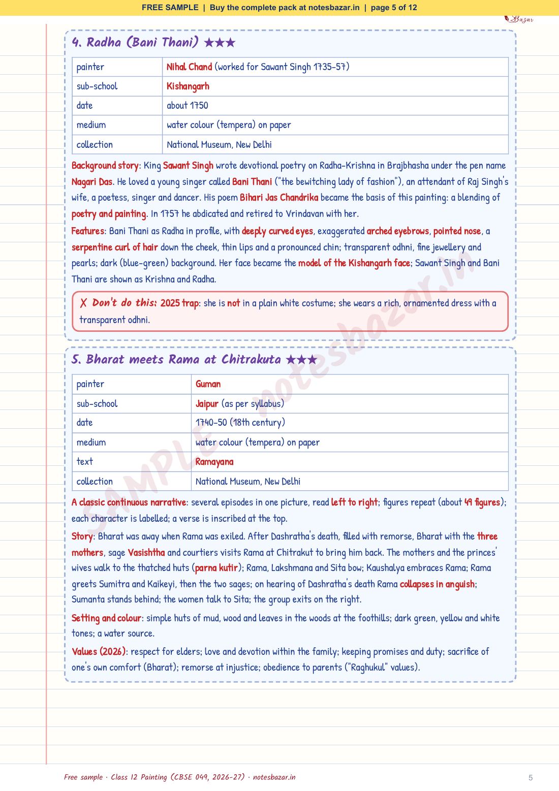 Sample page 5 of 12