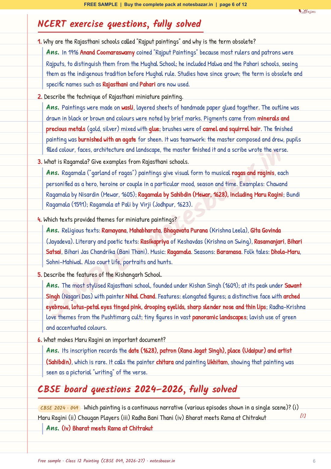 Sample page 6 of 12