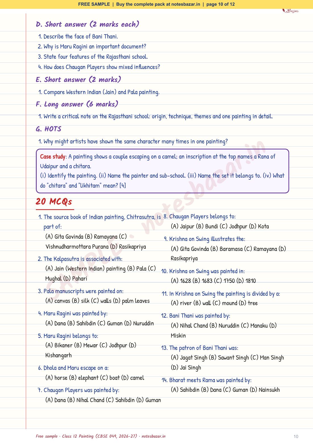 Sample page 10 of 12