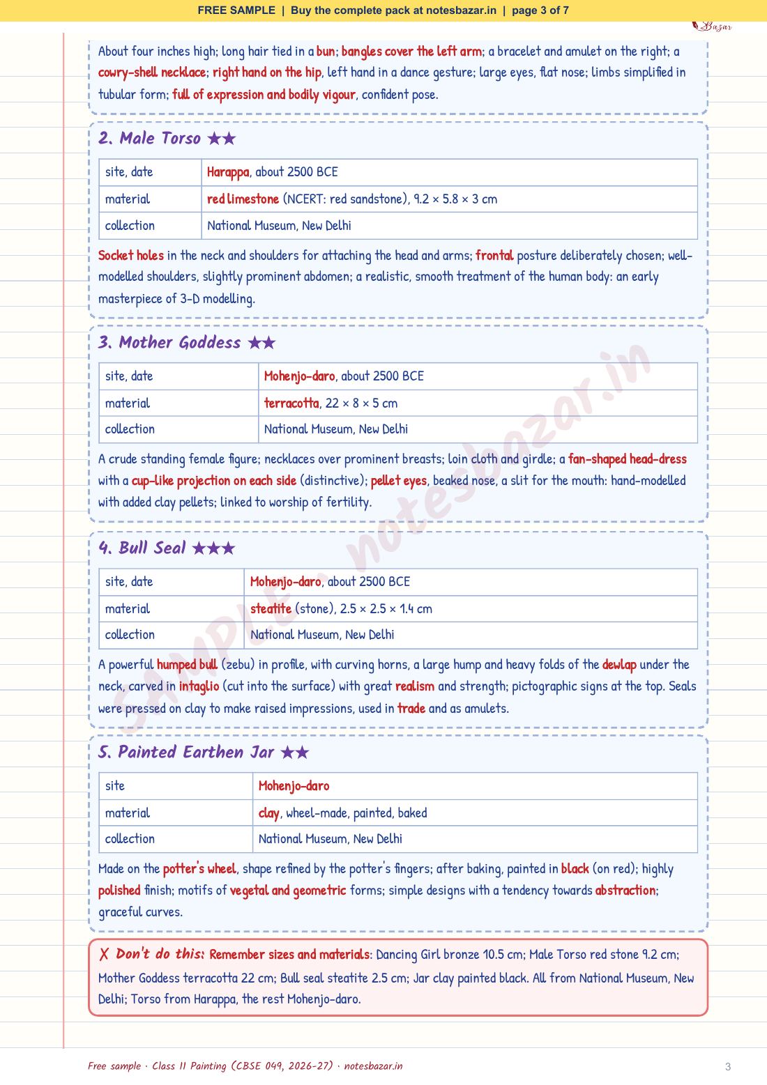 Sample page 3 of 7