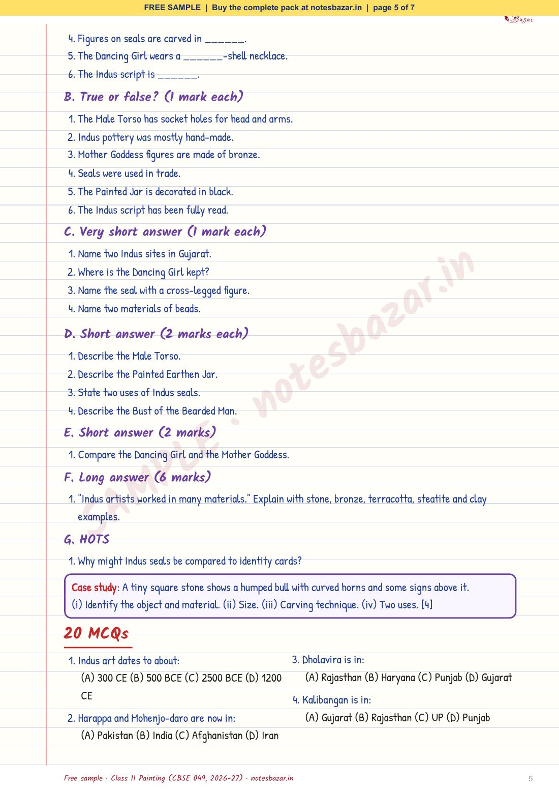 Sample page 5 of 7
