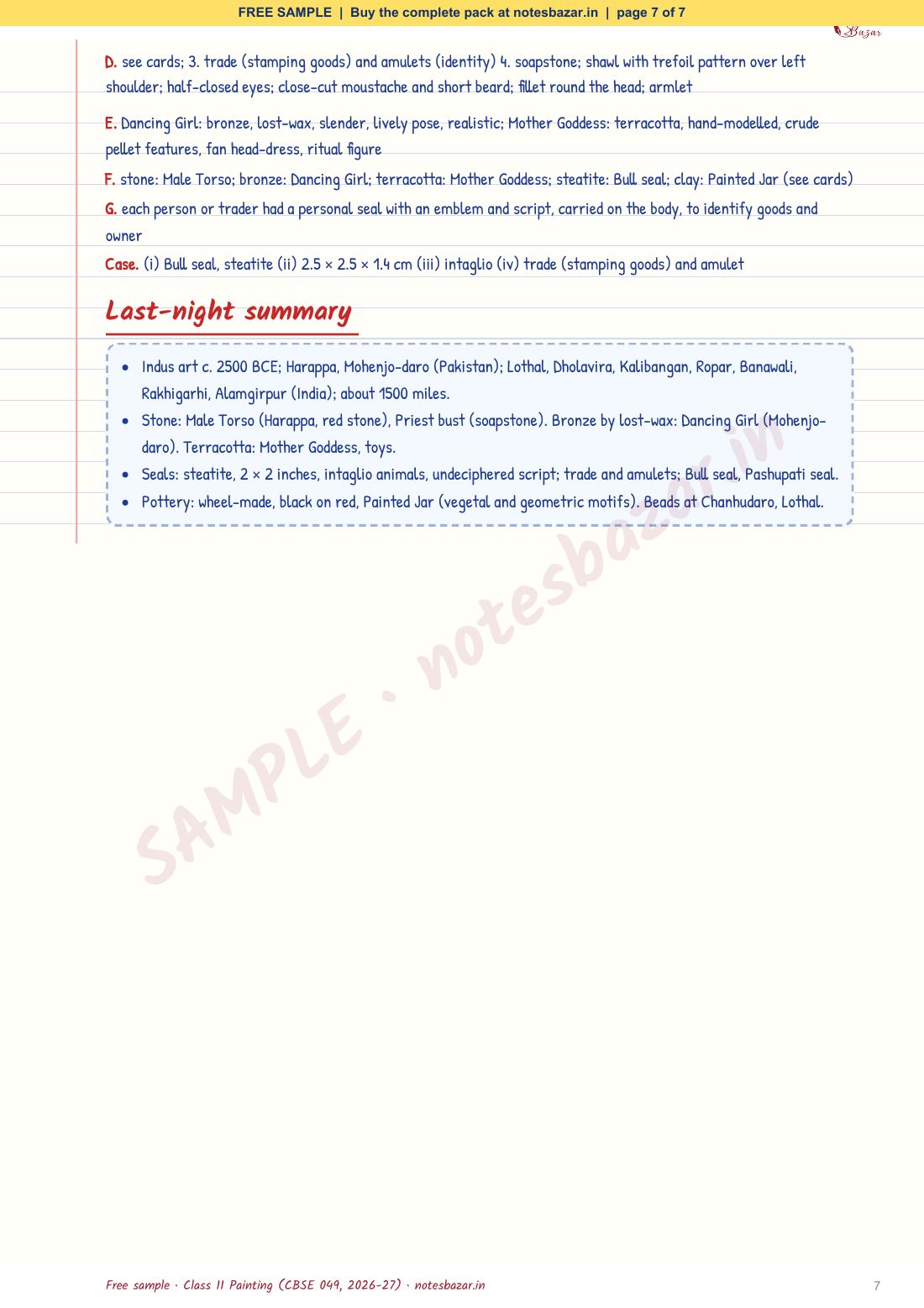 Sample page 7 of 7