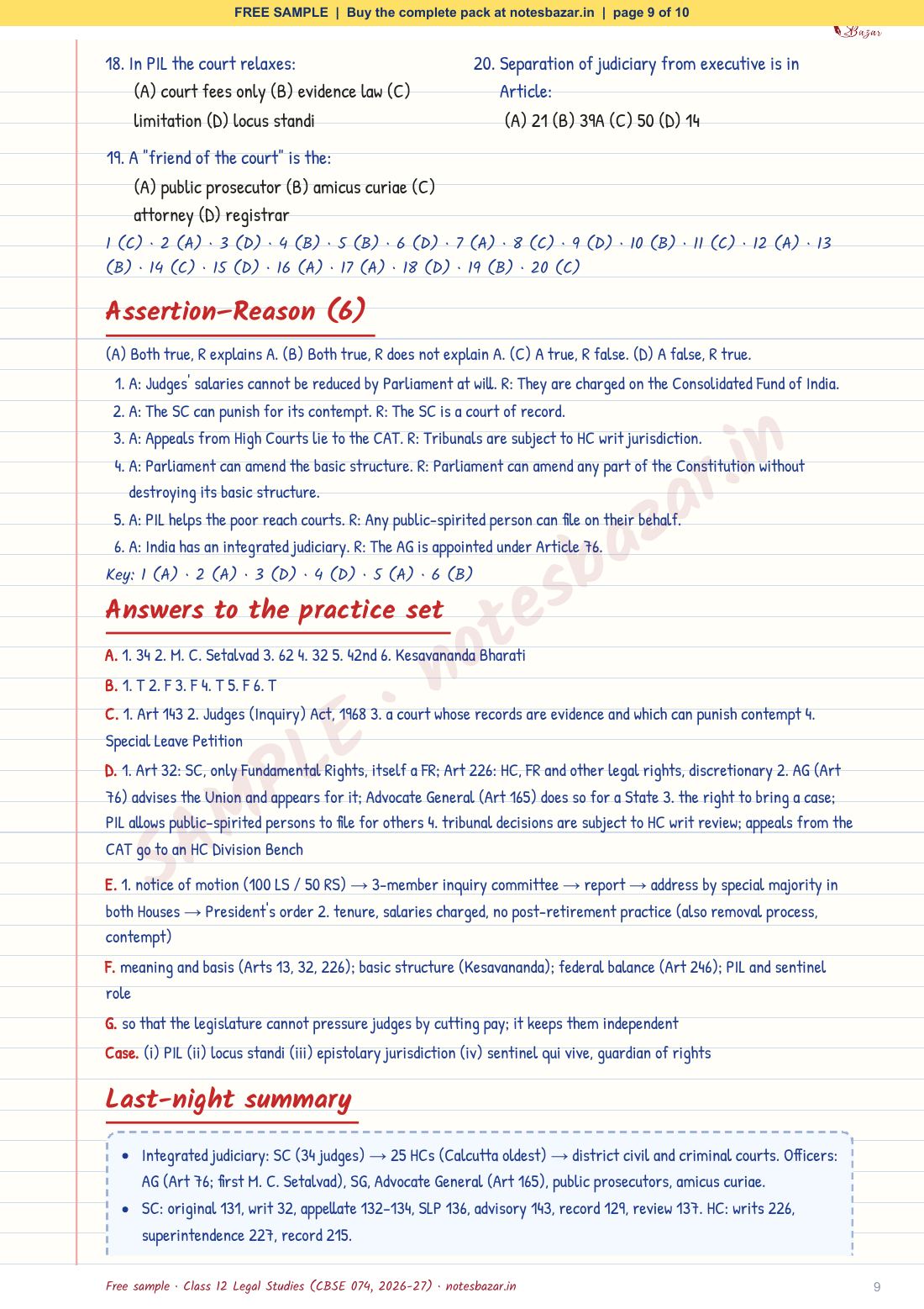 Sample page 9 of 10
