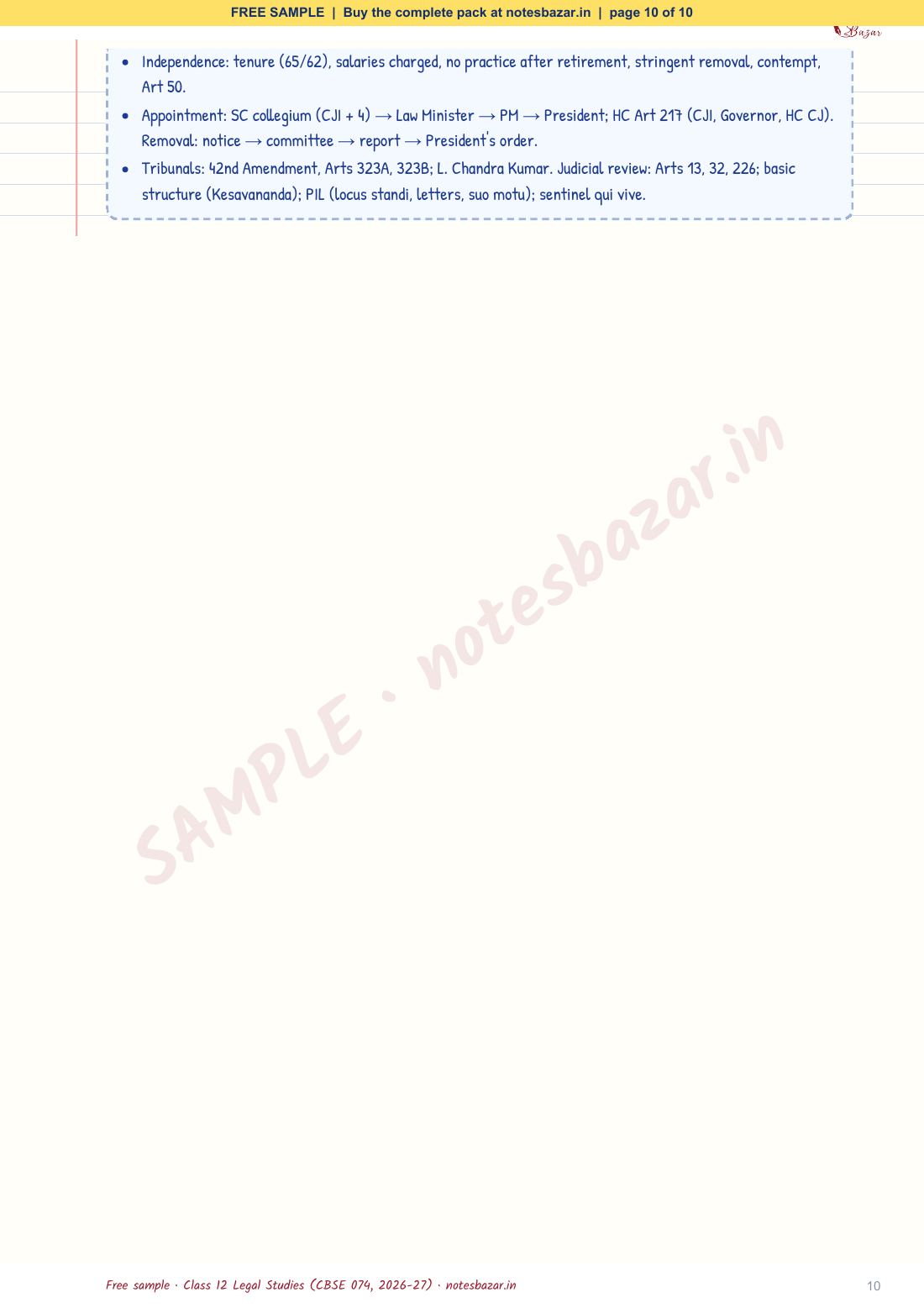 Sample page 10 of 10