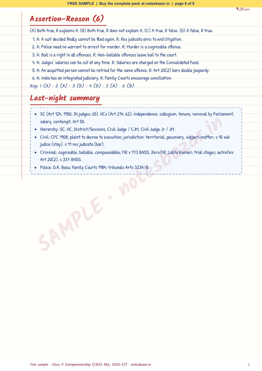 Sample page 8 of 8