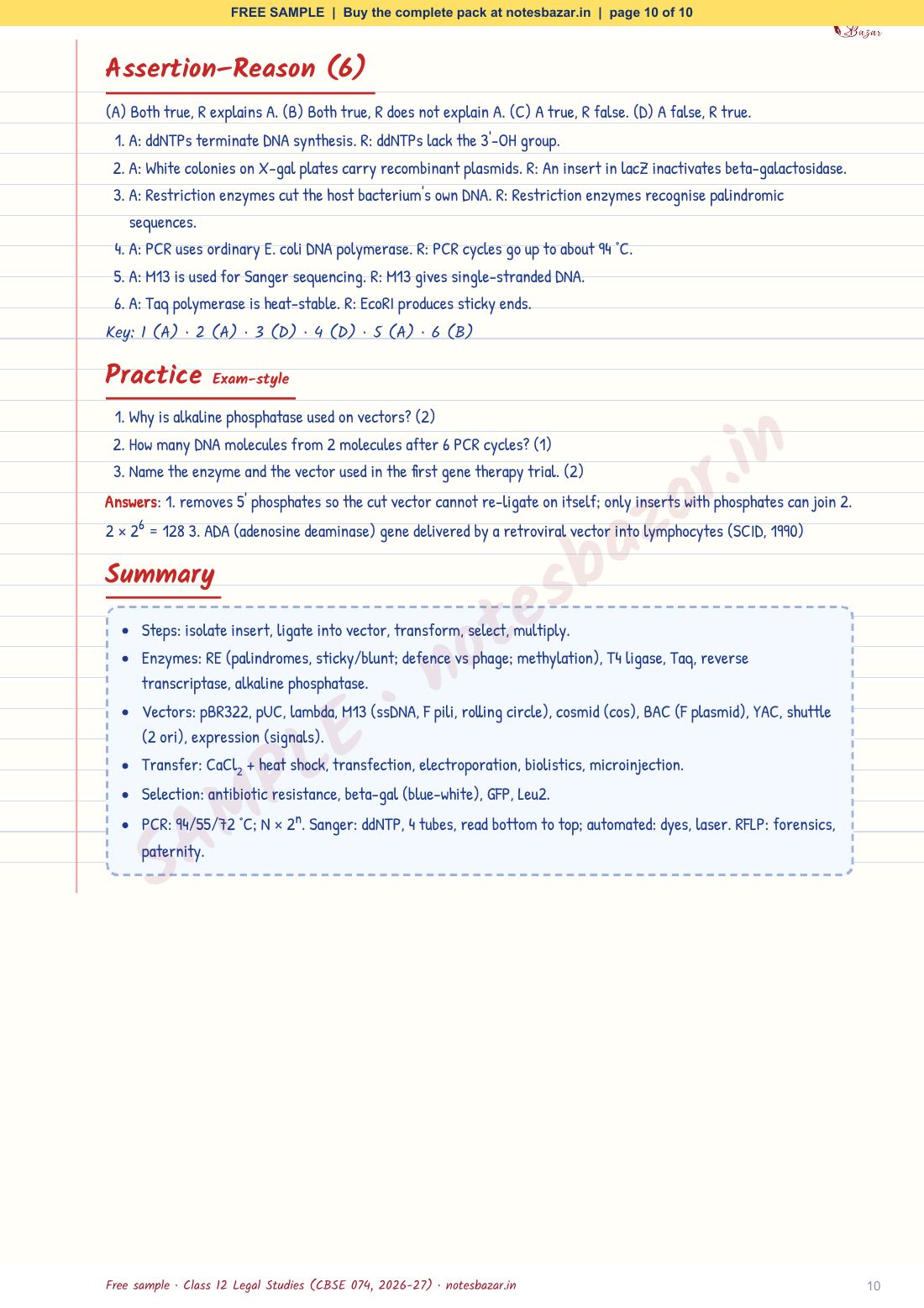 Sample page 10 of 10