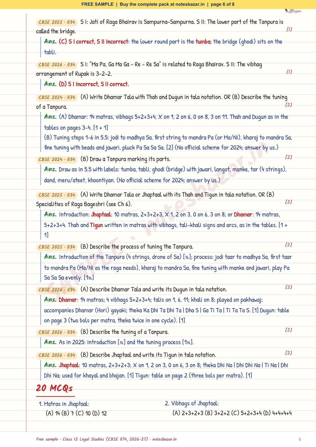 Sample page 6 of 8