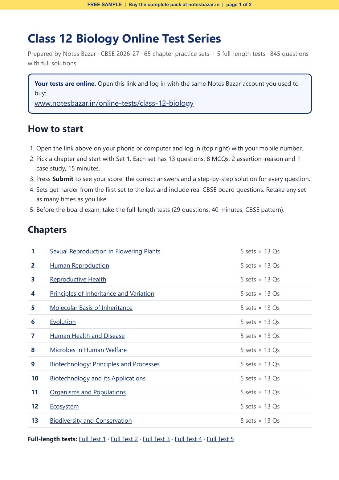 Sample page 1 of 2