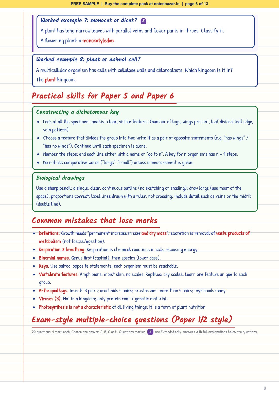 Sample page 6 of 13