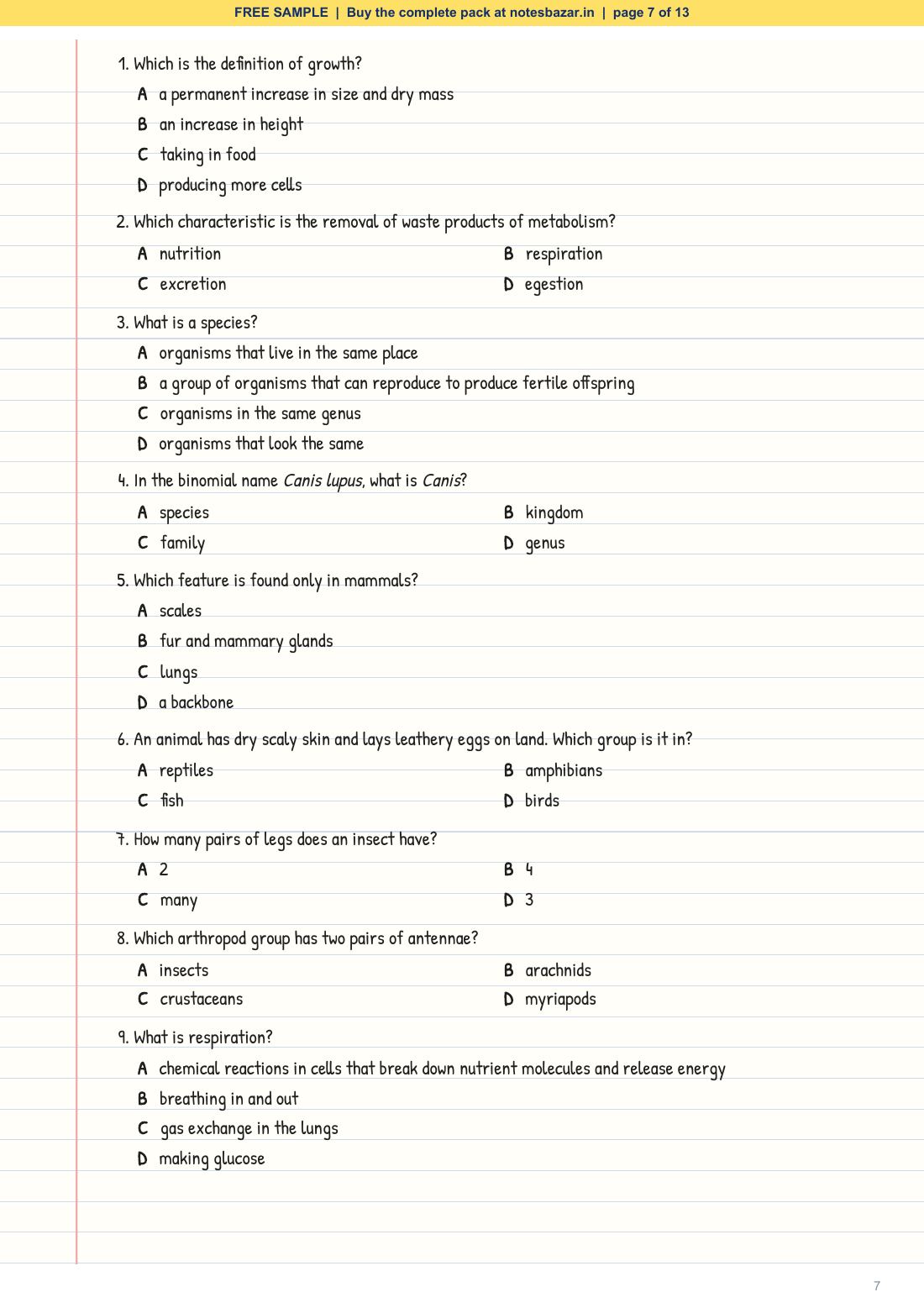Sample page 7 of 13