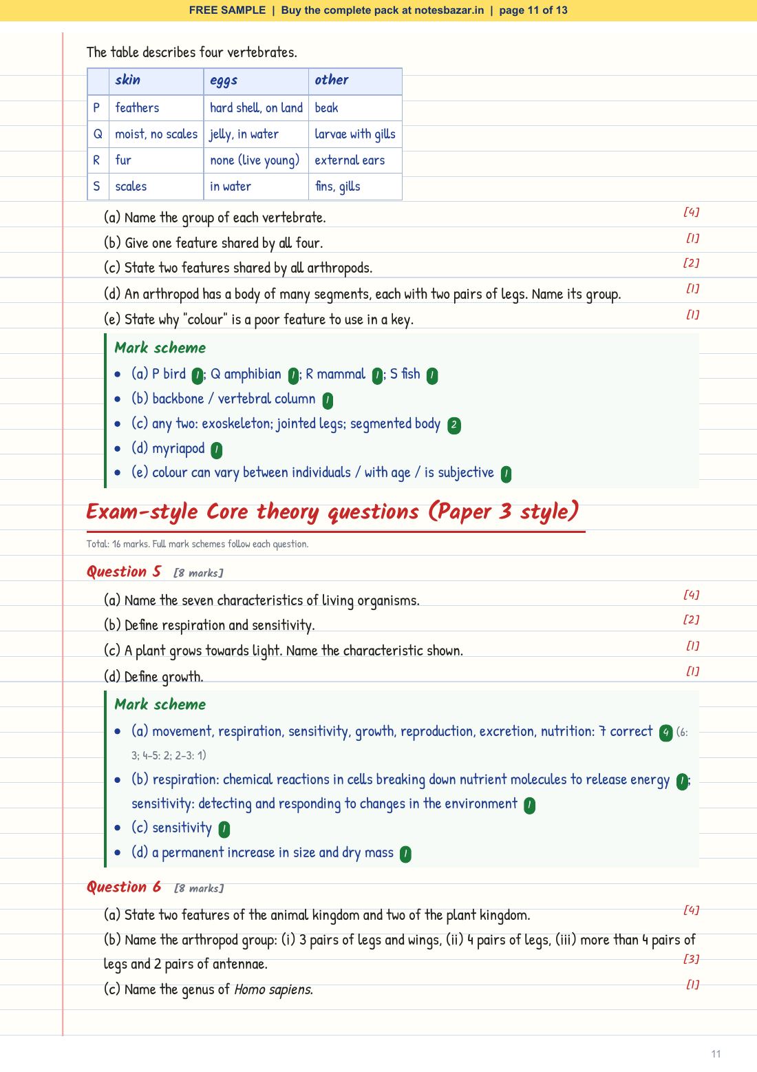 Sample page 11 of 13