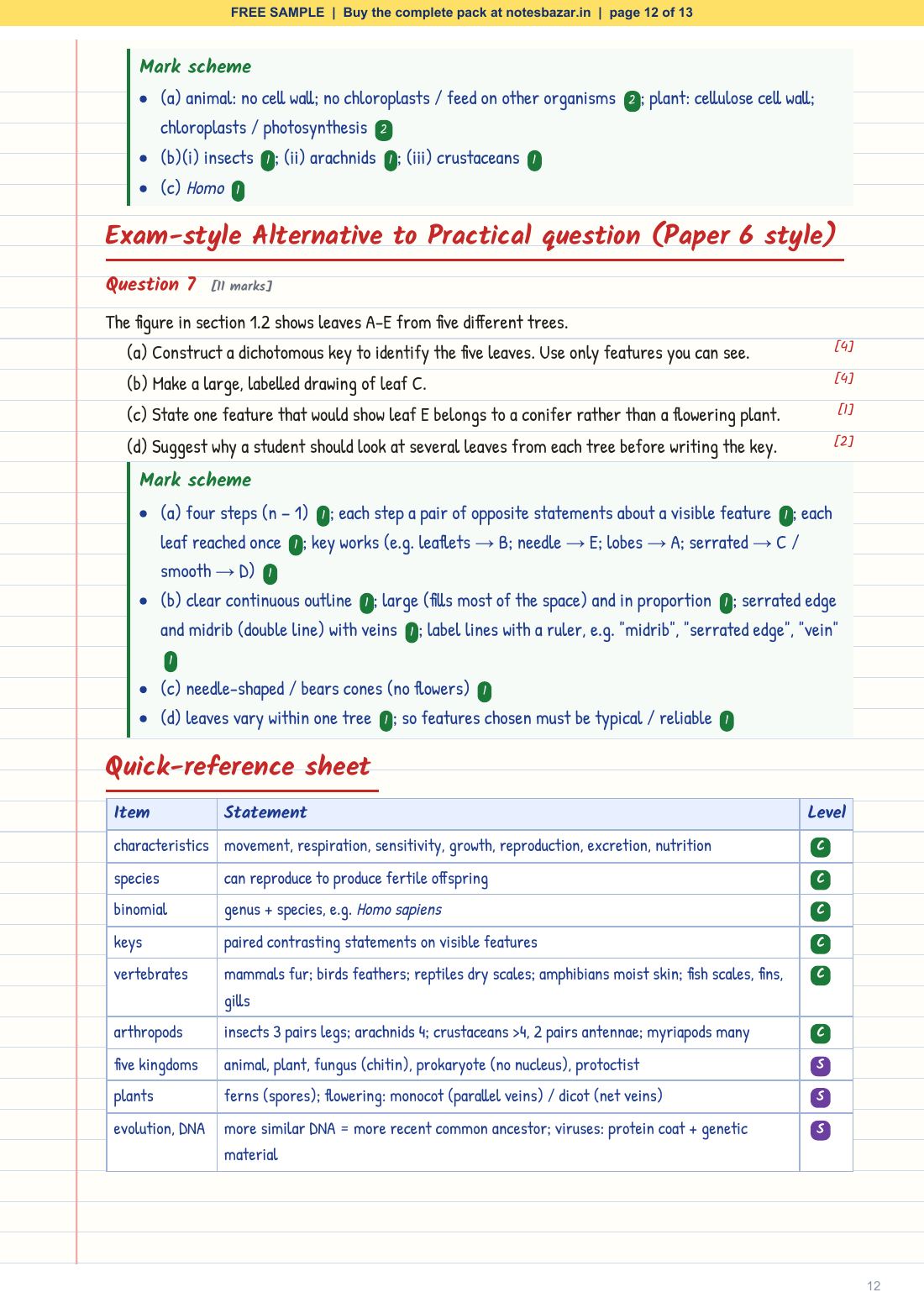 Sample page 12 of 13