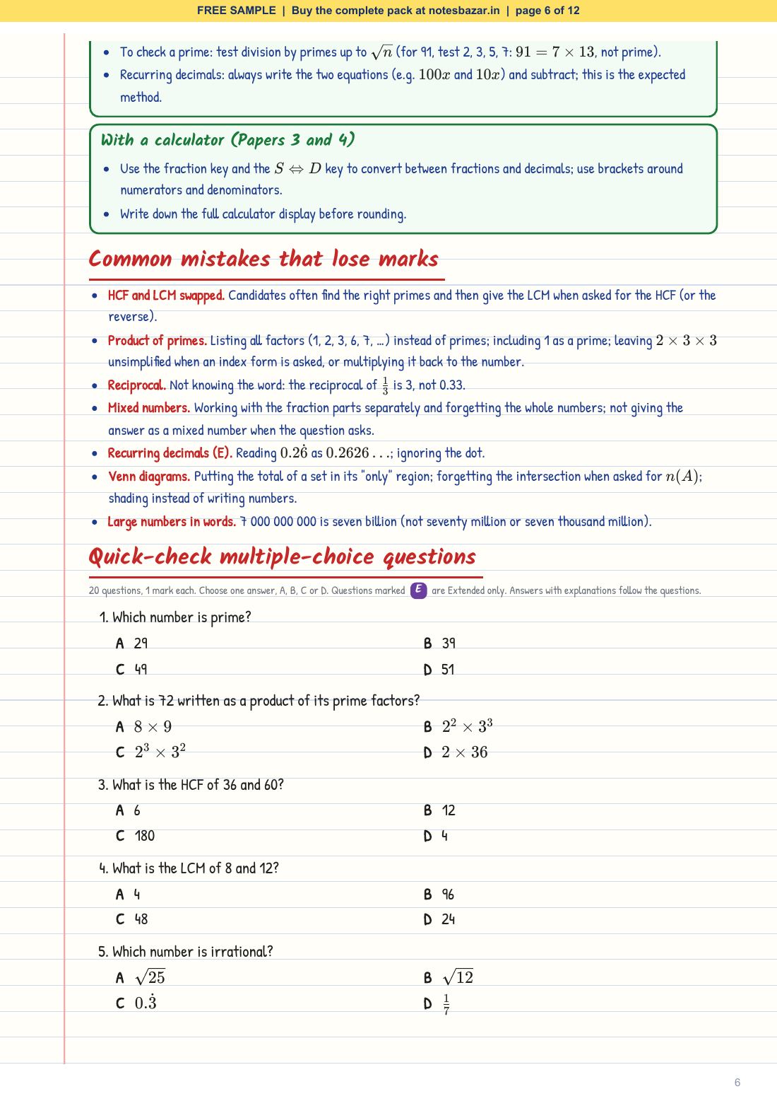 Sample page 6 of 12