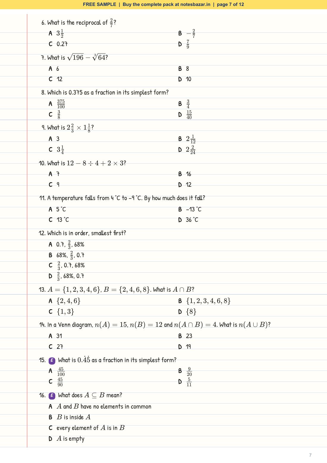 Sample page 7 of 12