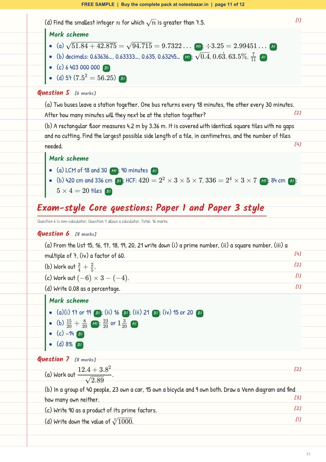 Sample page 11 of 12