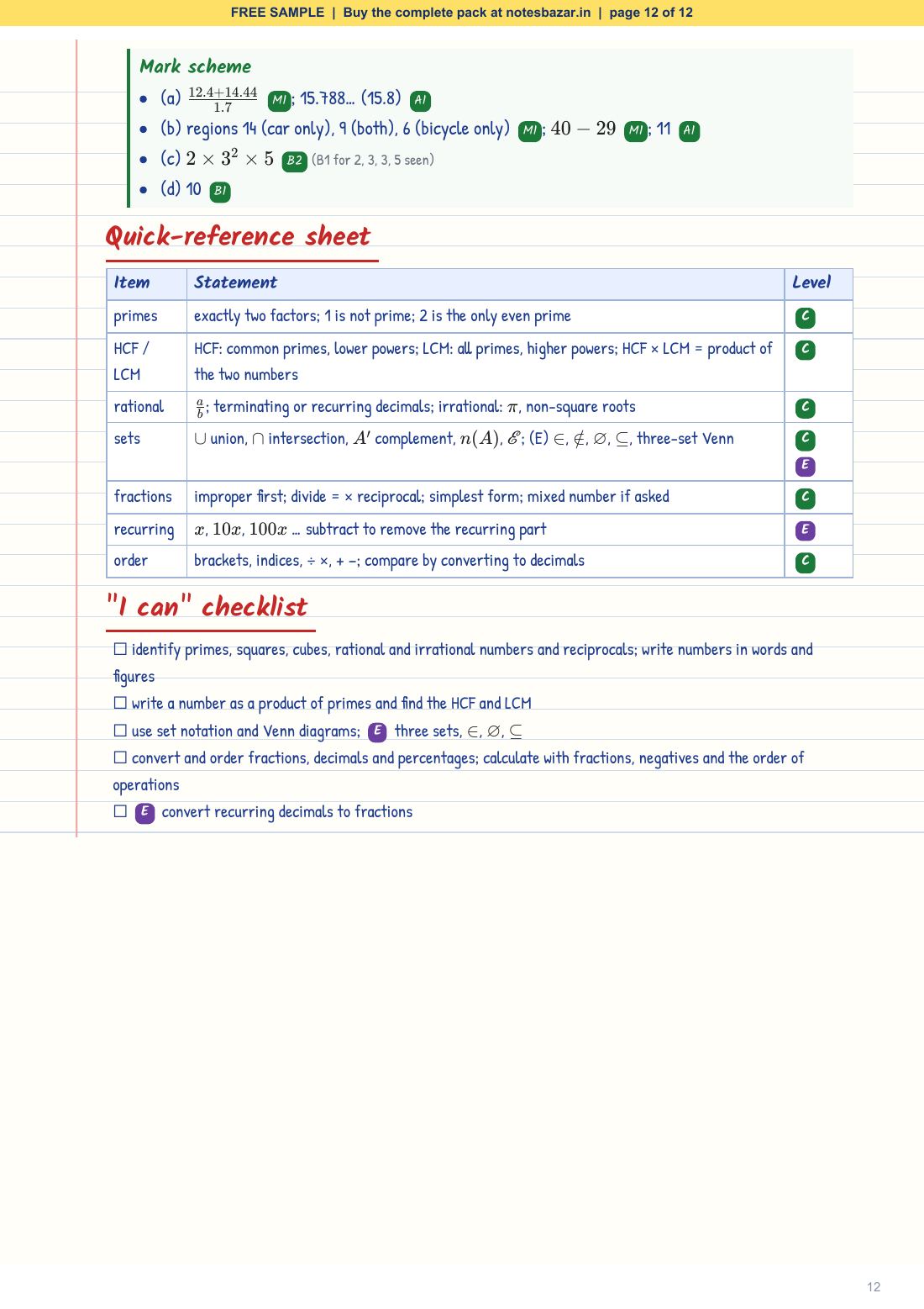 Sample page 12 of 12