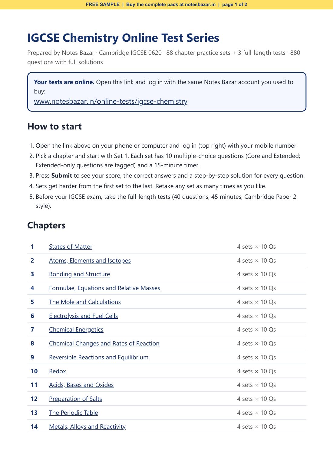 Sample page 1 of 2