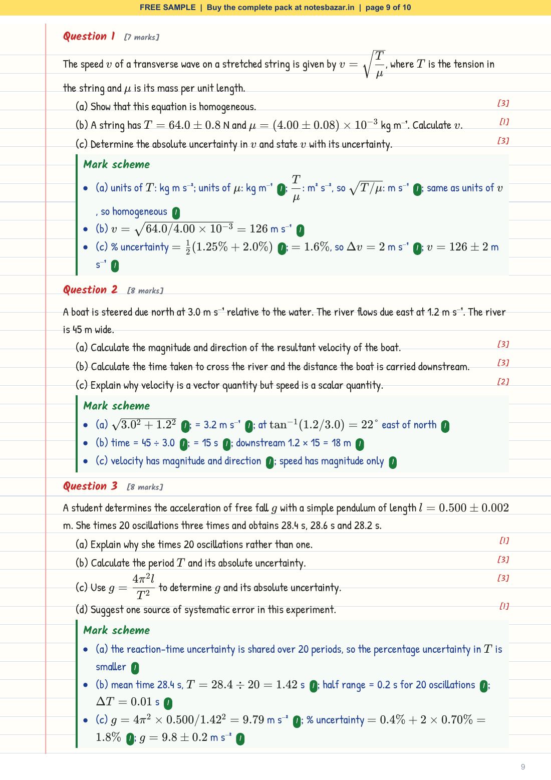 Sample page 9 of 10