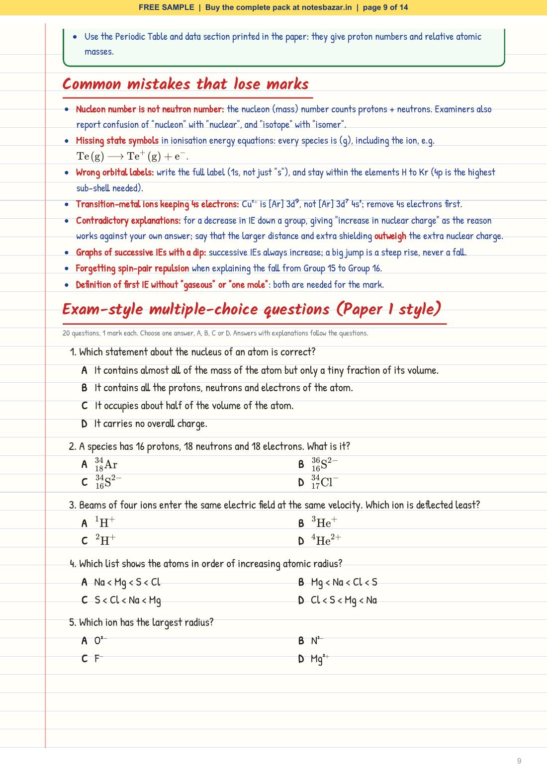Sample page 9 of 14