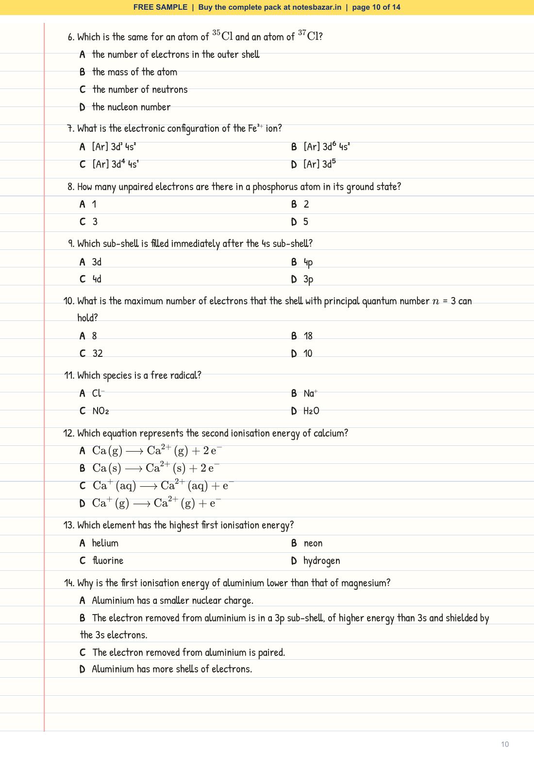 Sample page 10 of 14