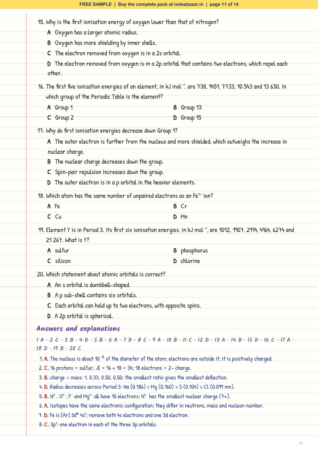 Sample page 11 of 14